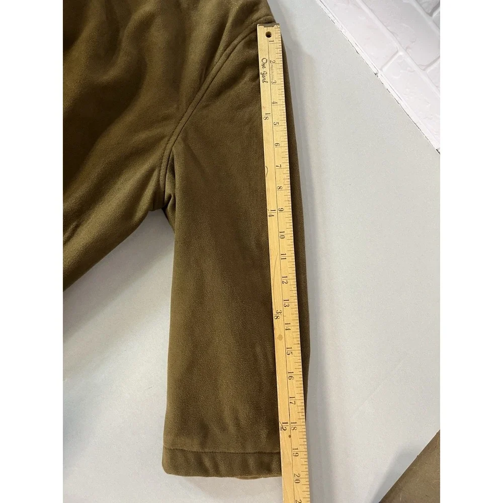 K.A.S. Suede Flannel Lined Full Zip Jacket Lg Brown - Picture 8 of 9